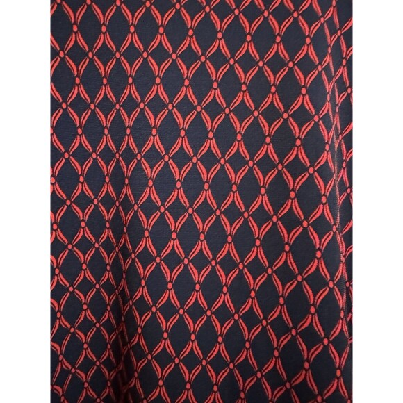 Travelsmith Jacket Blazer Size 2x Drape Navy Blue Red Geometric Packable Office - Picture 5 of 7